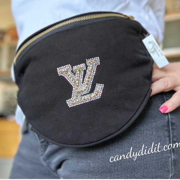 NWT Beautiful Candy Did It! Handmade Black & Crystal Bum Bag / Fanny Pack - Picture 6 of 10